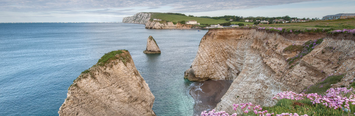 View looking out to sea at Freshwater Bay